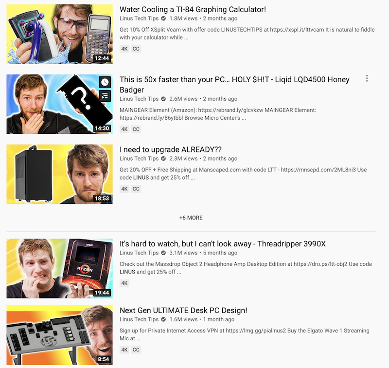 linus tech tips thumbnails